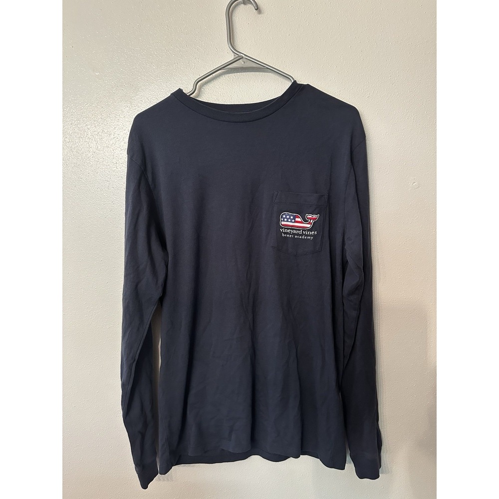 Vineyard Vines Red White And Blue American Flag Long Sleeve shirt Men's Small